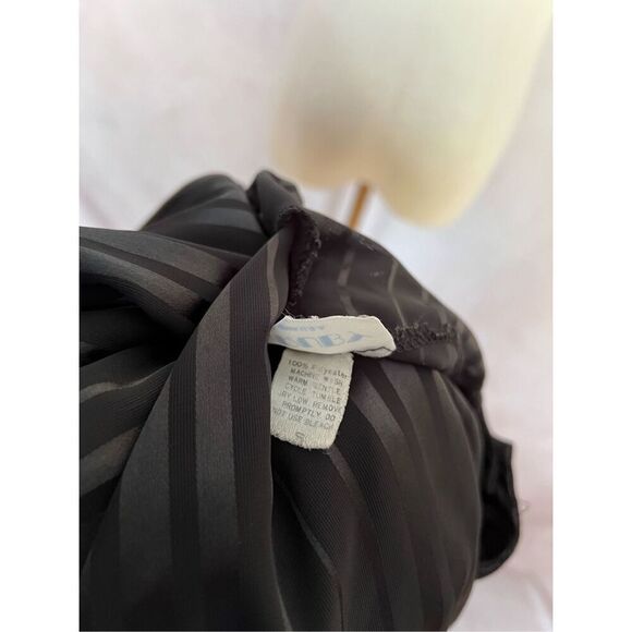 Vintage Sheer Black Dress 80s does 40s Chic Black Tie - Picture 7 of 7